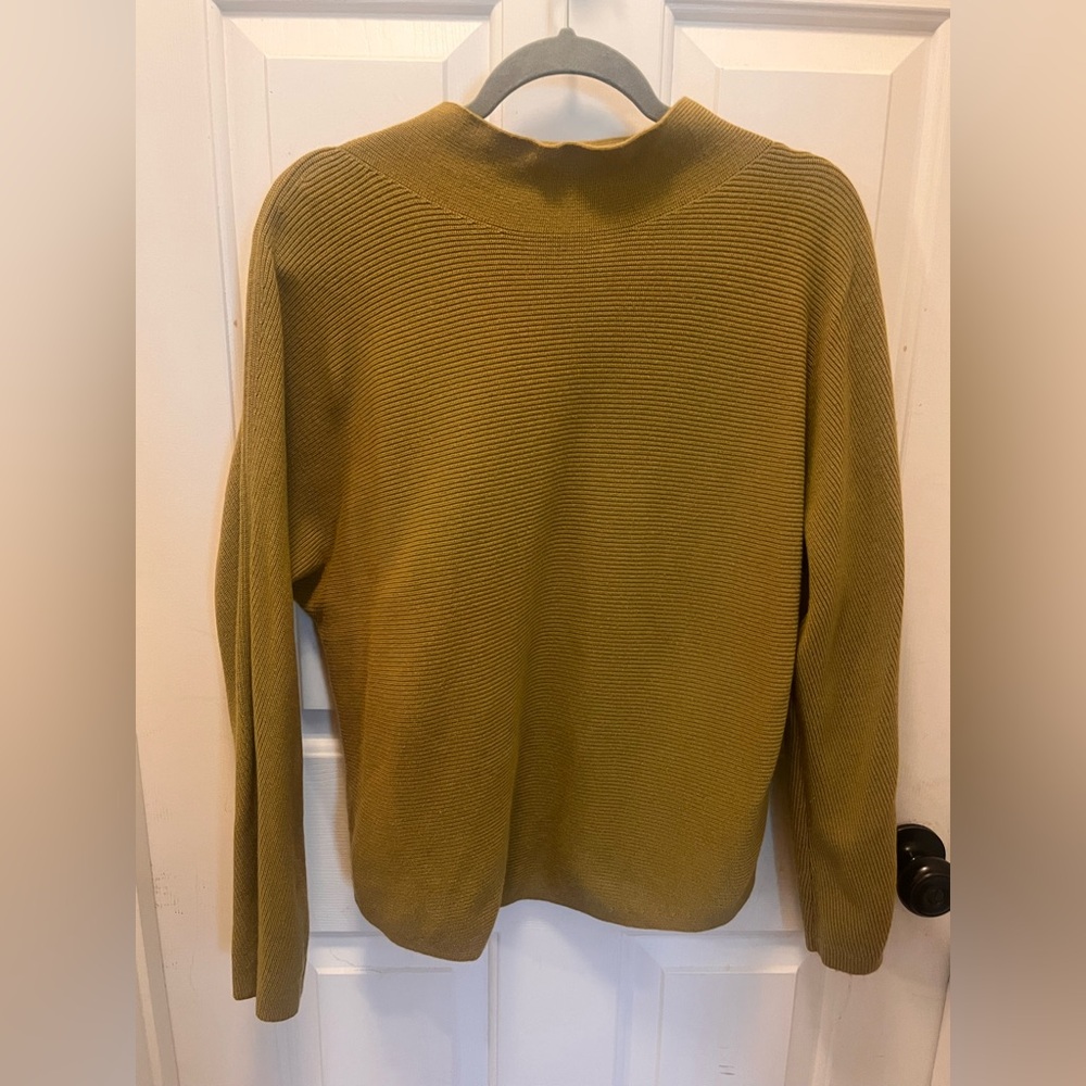 🍋 EUC Lululemon Boxy Cotton-Blend Mock Neck Sweater - Auric Gold - Sz M/L